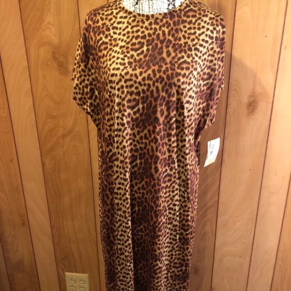 NWT Lularoe Maria 3XL Brown/Tan Leopard Unicorn